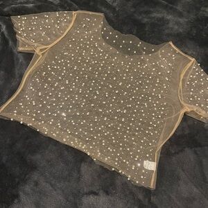 Sheer Beaded Top